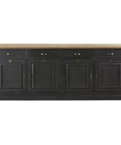 Maisons Du Monde Buffet 4 Portes 4 Tiroirs En Pin Recyclé Gris Anthracite