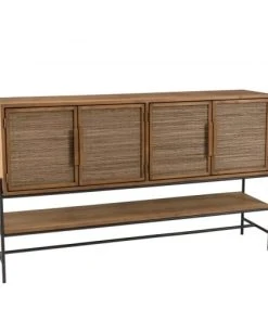 MACABANE Buffet 4 Portes En Bois De Teck Recyclé