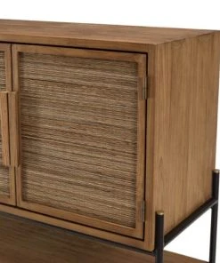 MACABANE Buffet 4 Portes En Bois De Teck Recyclé -Boutique Belamp buffet 4 portes en bois de teck recycle 3