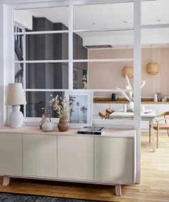 MON PETIT MEUBLE FRANCAIS Buffet 4 Portes En Frêne 180 Cm, Hauteur 94 Cm -Boutique Belamp buffet 4 portes en frene 180 cm hauteur 94 cm 1