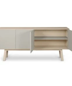 MON PETIT MEUBLE FRANCAIS Buffet 4 Portes En Frêne 180 Cm, Hauteur 94 Cm -Boutique Belamp buffet 4 portes en frene 180 cm hauteur 94 cm 3