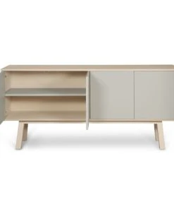 MON PETIT MEUBLE FRANCAIS Buffet 4 Portes En Frêne 180 Cm, Hauteur 94 Cm -Boutique Belamp buffet 4 portes en frene 180 cm hauteur 94 cm 4