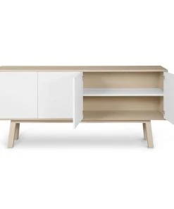 MON PETIT MEUBLE FRANCAIS Buffet 4 Portes En Frêne 180 Cm, Hauteur 94 Cm -Boutique Belamp buffet 4 portes en frene 180 cm hauteur 94 cm 9