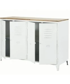 Maisons Du Monde Buffet 4 Portes En Métal Et Sapin -Boutique Belamp buffet 4 portes en metal et sapin 1000 6 10 185986 4