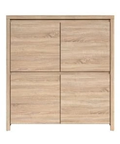 Petits Meubles Buffet 4 Portes Naturel -Boutique Belamp buffet 4 portes naturel 2