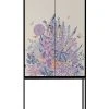 RNT By Really Nice Things Buffet Armoire 2 Portes Pin Massif Imprimé Floral Bleu,violet