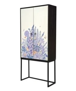 RNT By Really Nice Things Buffet Armoire 2 Portes Pin Massif Imprimé Floral Bleu,violet 10 RNT By Really Nice Things Buffet Armoire 2 Portes Pin Massif Imprimé Floral Bleu,violet -Boutique Belamp buffet armoire 2 portes pin massif imprime floral bleu violet 4