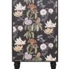RNT By Really Nice Things Buffet Armoire En Pin Massif Imprimé Floral Sur Fond Noir
