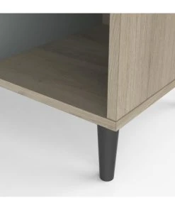 CALICOSY Buffet Avec 2 Portes Et 3 Niches - L110cm - Bois / Vert -Boutique Belamp buffet avec 2 portes et 3 niches l110cm bois vert 5