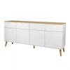 Meubles & Design Buffet Bas 192cm Style Scandinave Blanc