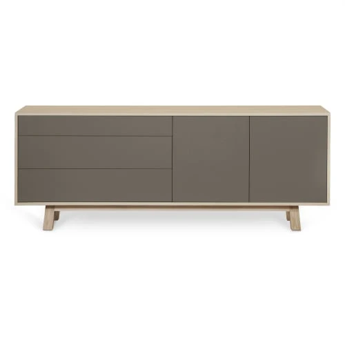 MON PETIT MEUBLE FRANCAIS Buffet Bas 2 Portes+3 Tiroirs 200 Cm, En Frêne 1 MON PETIT MEUBLE FRANCAIS Buffet Bas 2 Portes+3 Tiroirs 200 Cm, En Frêne