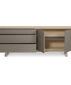 MON PETIT MEUBLE FRANCAIS Buffet Bas 2 Portes+3 Tiroirs 200 Cm, En Frêne 9 MON PETIT MEUBLE FRANCAIS Buffet Bas 2 Portes+3 Tiroirs 200 Cm, En Frêne -Boutique Belamp buffet bas 2 portes 3 tiroirs 200 cm en frene 15