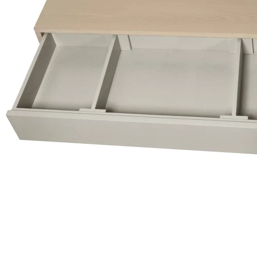 MON PETIT MEUBLE FRANCAIS Buffet Bas 2 Portes+3 Tiroirs 200 Cm, En Frêne 6 MON PETIT MEUBLE FRANCAIS Buffet Bas 2 Portes+3 Tiroirs 200 Cm, En Frêne – Image 6