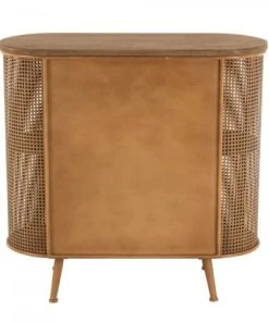 Meubles & Design Buffet Bas Arrondi Style Moderne Effet Cannage -Boutique Belamp buffet bas arrondi style moderne effet cannage 3