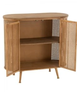 Meubles & Design Buffet Bas Arrondi Style Moderne Effet Cannage -Boutique Belamp buffet bas arrondi style moderne effet cannage 4