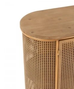 Meubles & Design Buffet Bas Arrondi Style Moderne Effet Cannage -Boutique Belamp buffet bas arrondi style moderne effet cannage 5