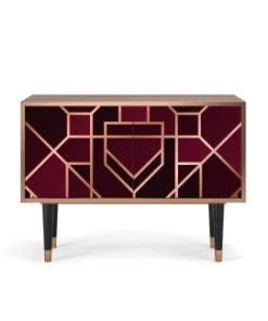 Storyz Buffet Bas Bordeaux 2 Portes L 94 Cm