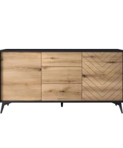 Best Mobilier Buffet Bas Industriel 154 Cm Noir / Bois