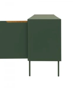 Meubles & Design Buffet Bas Moderne 4 Portes En Bois Vert -Boutique Belamp buffet bas moderne 4 portes en bois vert 5