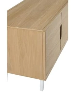 HELLIN Buffet Bas Nordique En Bois De Chêne Naturel 3 Portes + 4 Tiroirs L200 -Boutique Belamp buffet bas nordique en bois de chene naturel 3 portes 4 tiroirs l200 4