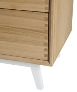 HELLIN Buffet Bas Nordique En Bois De Chêne Naturel 3 Portes + 4 Tiroirs L200 -Boutique Belamp buffet bas nordique en bois de chene naturel 3 portes 4 tiroirs l200 5