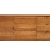 HELLIN Buffet Bas Rétro En Bois 2 Portes 3 Tiroirs L160 Bronze
