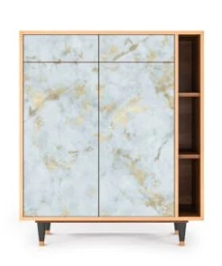 Storyz Buffet Blanc Clair 2 Tiroirs Et 2 Portes L 94 Cm