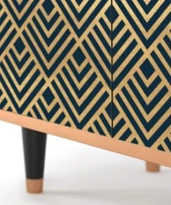 Storyz Buffet Bleu 4 Portes L 94 Cm 10 Storyz Buffet Bleu 4 Portes L 94 Cm -Boutique Belamp buffet bleu 4 portes l 94 cm 3