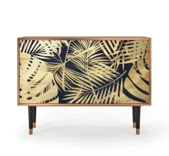 Storyz Buffet Bleu-vert 2 Tiroirs Et 2 Portes L 115 Cm -Boutique Belamp buffet bleu et jaune 2 tiroirs et 2 portes l 115 cm jungle vibes