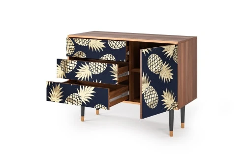 Storyz Buffet Bleu Et Jaune 3 Tiroirs Et 1 Porte L 115 Cm 6 Storyz Buffet Bleu Et Jaune 3 Tiroirs Et 1 Porte L 115 Cm – Image 6