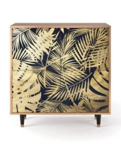 Storyz Buffet Bleu Et Jaune 4 Portes L 94 Cm