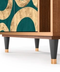 Storyz Buffet Bleu-vert 2 Tiroirs Et 2 Portes L 94 Cm -Boutique Belamp buffet bleu vert 2 tiroirs et 2 portes l 94 cm 10