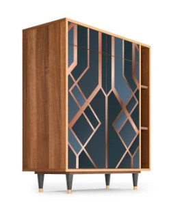 Storyz Buffet Bleu-vert 2 Tiroirs Et 2 Portes L 94 Cm -Boutique Belamp buffet bleu vert 2 tiroirs et 2 portes l 94 cm 15