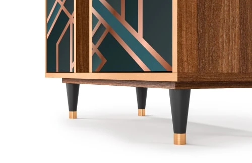 Storyz Buffet Bleu-vert 3 Portes L 94 Cm 5 Storyz Buffet Bleu-vert 3 Portes L 94 Cm – Image 5