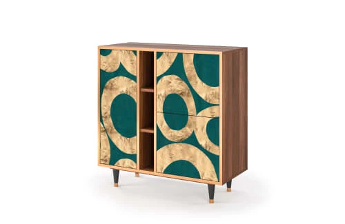 Storyz Buffet Bleu-vert 3 Portes L 94 Cm 3 Storyz Buffet Bleu-vert 3 Portes L 94 Cm – Image 3