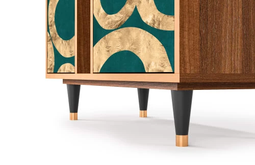 Storyz Buffet Bleu-vert 3 Portes L 94 Cm 5 Storyz Buffet Bleu-vert 3 Portes L 94 Cm – Image 5