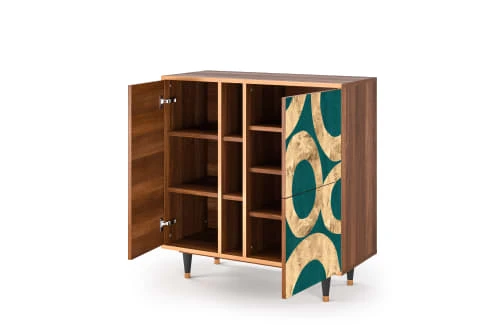 Storyz Buffet Bleu-vert 3 Portes L 94 Cm 6 Storyz Buffet Bleu-vert 3 Portes L 94 Cm – Image 6