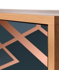 Storyz Buffet Bleu-vert 3 Tiroirs Et 1 Porte L 115 Cm -Boutique Belamp buffet bleu vert 3 tiroirs et 1 porte l 115 cm 10