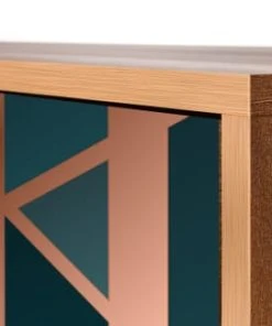 Storyz Buffet Bleu-vert 3 Tiroirs Et 1 Porte L 115 Cm -Boutique Belamp buffet bleu vert 3 tiroirs et 1 porte l 115 cm 4