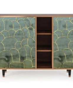 Storyz Buffet Bleu-vert 3 Tiroirs Et 1 Porte L 125 Cm