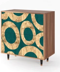 Storyz Buffet Bleu-vert 4 Portes L 94 Cm 8 Storyz Buffet Bleu-vert 4 Portes L 94 Cm -Boutique Belamp buffet bleu vert 4 portes l 94 cm 10