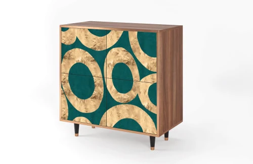 Storyz Buffet Bleu-vert 4 Portes L 94 Cm 3 Storyz Buffet Bleu-vert 4 Portes L 94 Cm – Image 3