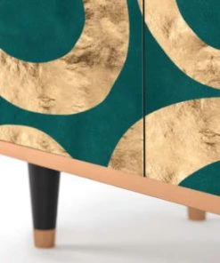 Storyz Buffet Bleu-vert 4 Portes L 94 Cm 10 Storyz Buffet Bleu-vert 4 Portes L 94 Cm -Boutique Belamp buffet bleu vert 4 portes l 94 cm 11