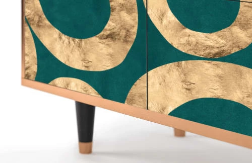 Storyz Buffet Bleu-vert 4 Portes L 94 Cm 5 Storyz Buffet Bleu-vert 4 Portes L 94 Cm – Image 5