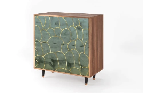 Storyz Buffet Bleu-vert 4 Portes L 94 Cm 4 Storyz Buffet Bleu-vert 4 Portes L 94 Cm – Image 4