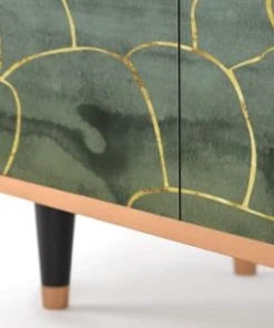 Storyz Buffet Bleu-vert 4 Portes L 94 Cm -Boutique Belamp buffet bleu vert 4 portes l 94 cm 3