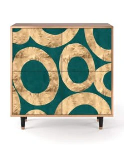 Storyz Buffet Bleu-vert 4 Portes L 94 Cm