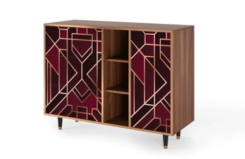 Storyz Buffet Bordeaux 3 Tiroirs Et 1 Porte L 125 Cm 3 Storyz Buffet Bordeaux 3 Tiroirs Et 1 Porte L 125 Cm – Image 3