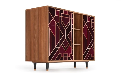 Storyz Buffet Bordeaux 3 Tiroirs Et 1 Porte L 125 Cm 4 Storyz Buffet Bordeaux 3 Tiroirs Et 1 Porte L 125 Cm – Image 4