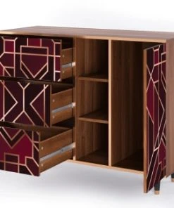 Storyz Buffet Bordeaux 3 Tiroirs Et 1 Porte L 125 Cm 11 Storyz Buffet Bordeaux 3 Tiroirs Et 1 Porte L 125 Cm -Boutique Belamp buffet bordeaux 3 tiroirs et 1 porte l 125 cm 4